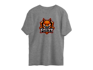 FoxxyDK T-Shirt: Logo - Sportsgrå, XL